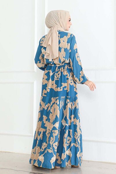 SGS Hijab φόρεμα με σχέδιο Indigo Mina