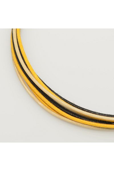 Choice 1 Metal Yellow 1 Meter Gavitt Fabric Pre-dyed 7-strand Push Back 22-watt Retro Style Guitar Cord For