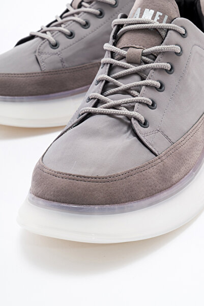 GAMELU Adidași sport ortopedici Monster GREY - Memory confortabil, talpă transparentă, pânză zilnică