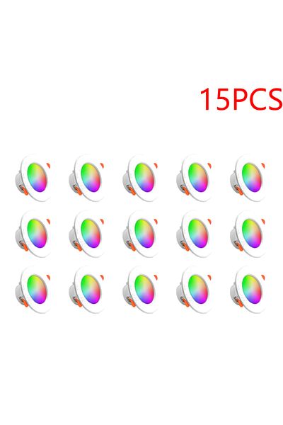 APWIKOGER 15pcs 1-10pcs 10w Smart Led Downlight Bluetooth Ceiling Lamp Rgb Lamp App Remote Control Color Chang