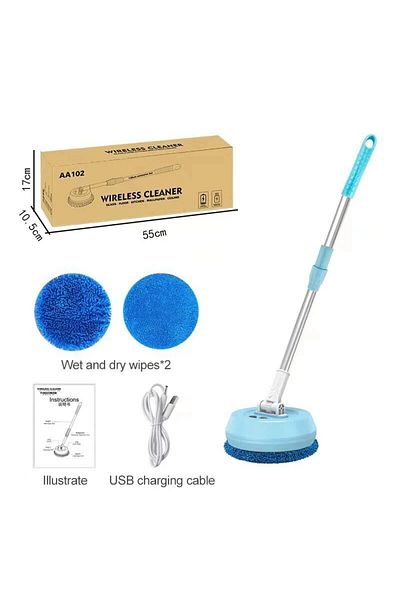 Choice 200701-white Wireless Electric Spin Mop Cleaning Machine Automatic 2 in 1 Wet & Dry Home Cleaner Car