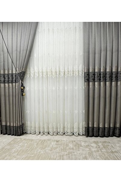 NİVEMESHOME Nivemeshome Hayallife Vienna V-5412 - 1/3 perdea de fundal plisat...