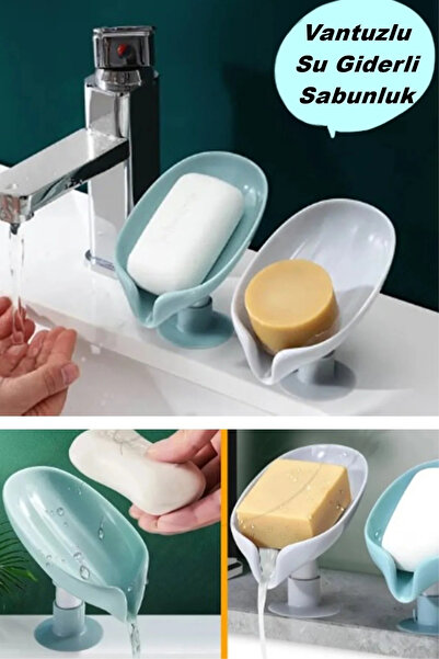 BARENDA 2 Adet Sabunluk Vantuzlu Su Giderli Sabunluk Lüks A kalite 2Adet