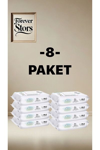 Sleepy Bio Natural Newborn Wet Baby Care Towel 8X40 (320 Sheets)