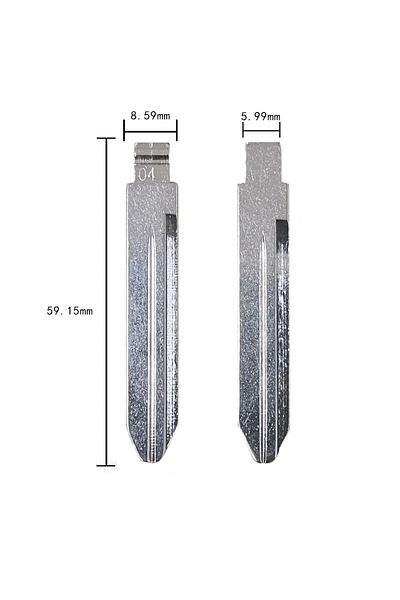 Choice 10pcs 04# CY24 Metal Uncut Blank Flip KD Remote Key Blade for Chrysler Jeep Dodge for Keydiy KD X...