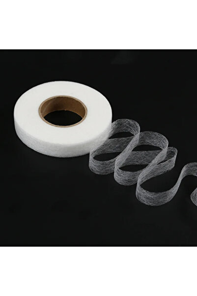 Choice1 شريط لاصق أبيض مزدوج الجوانب غير منسوج، 1 سم، 50 متر، يُستخدم ككي لتق...