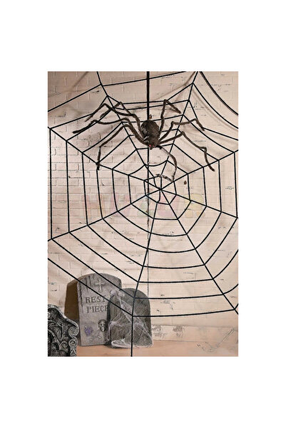 DODOMAR شبكة عنكبوت للهالوين باللون الأسود مقاس 250×250 سم