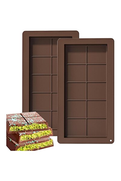 Choice قطعتان من قوالب الشوكولاتة المصنوعة من السيليكون لشوكولاتة دبي القطايف...