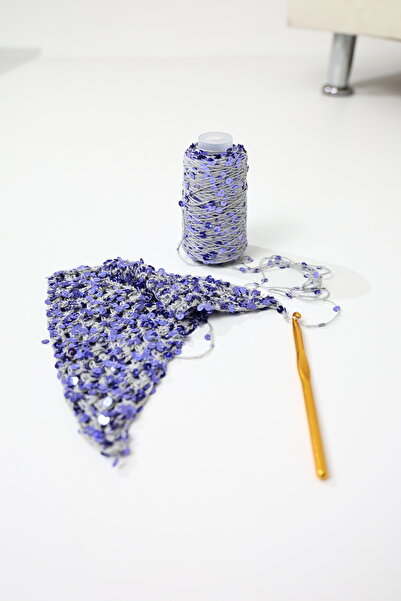 MODUMUZ RAHATLIK Pullu İp 100 gramlık bobinlerinde 320 metre uzunluk Pul Boyutu: 3mm+6mm