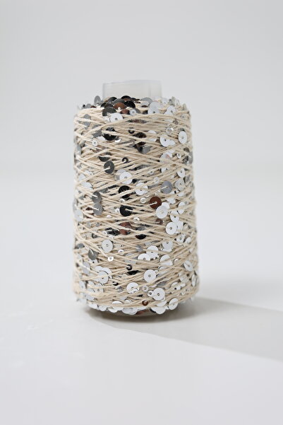 MODUMUZ RAHATLIK Pullu İp 100 gramlık bobinlerinde 320 metre uzunluk Pul Boyutu: 3mm+6mm