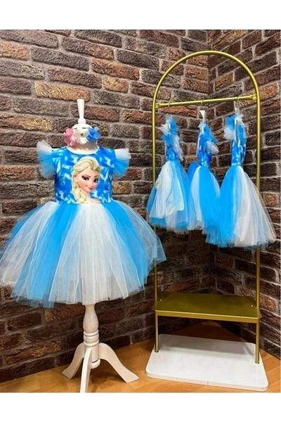 diamondstar Rochie pentru fete cu imprimeu Elsa 2/9 ani