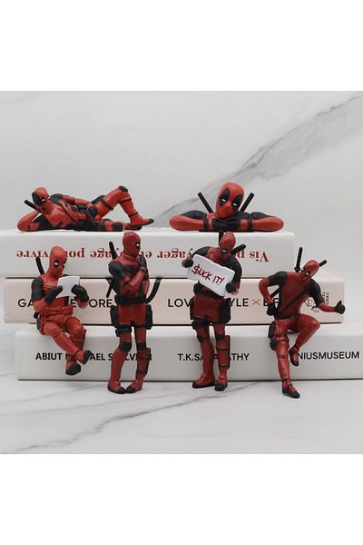 Choice 6 Desk Decoration Deadpool Car Home Office Marvel 8cm X-MAN Funny Cute Figure Model Toys