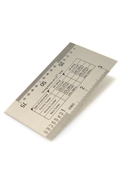 Choice Stainless Steel String Ruler String Action Gauge Ruler for Guitar Bass Silver