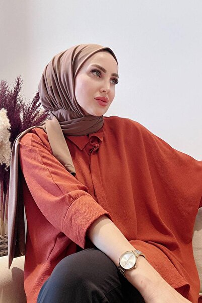 SAYRA γυναικείο σάλι καραμέλα λύκρα ύφασμα έτοιμο σάλι με κουμπωτά SYR008