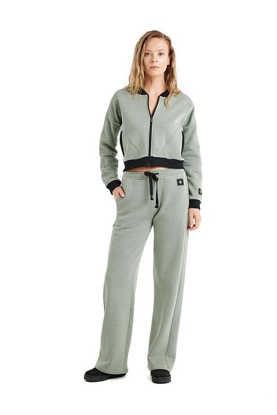 Blackspade Pantaloni verzi cu picioare late - Femei C2T8N4O06