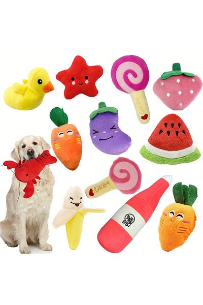 Choice 10pcs Random 10pcs Pet Teething Toys Puppy Chew Toys Puppy Teething Toys Stuffed Plush Puppy Dog Toy