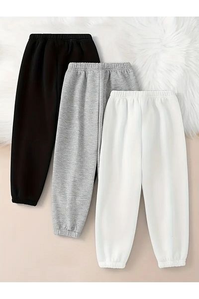 QUEENSTOWN Unisex Nope Printed Γκρι/Μαύρο/Λευκό Φούτερ 3 τεμαχίων Plus Size