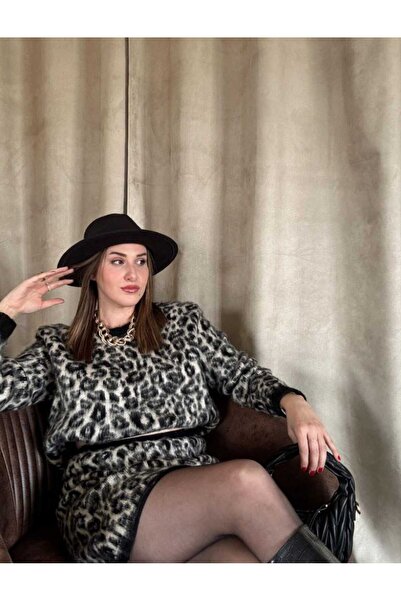 Golden Leopard Pattern Cashmere Suit