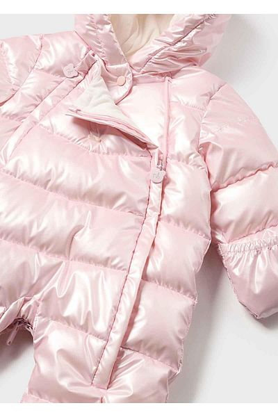 MAYORAL Pink Winter Baby Girl Snow Astronaut Jumpsuit