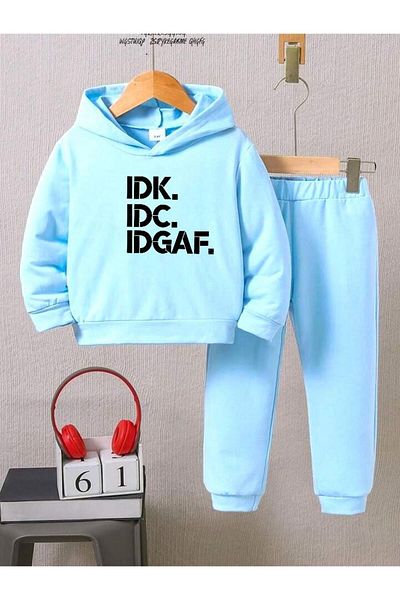 BENROMA Set de trening pentru copii unisex - IDK Printed, Oversize Fit