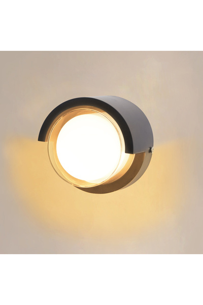 EnwYe مصباح حائط LED دائري 10 وات أبيض دافئ 3000 كلفن عصري وبسيط مقاوم للماء ...