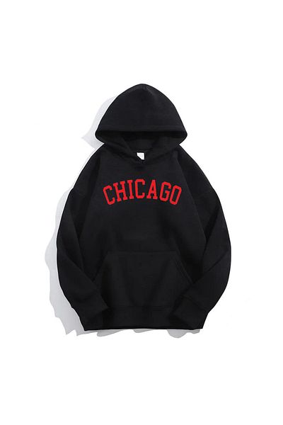 Moda Glo Hanorac cu glugă Chicago unisex