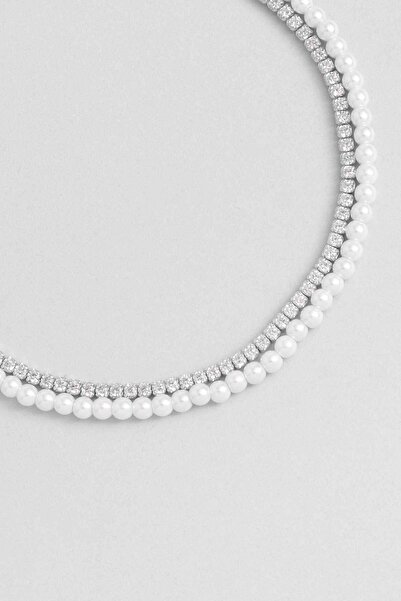 So CHIC... İkonik İnci 18 Ayar Sarı Altın Kaplama 19 Cm Gümüş Su Yolu Bileklik