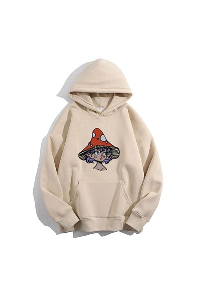 Moda Glo Φούτερ με κουκούλα Unisex Mushroom Girl