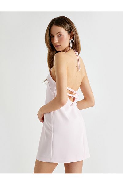 Koton Mini-Kleid mit Neckholder und Schleifendetail