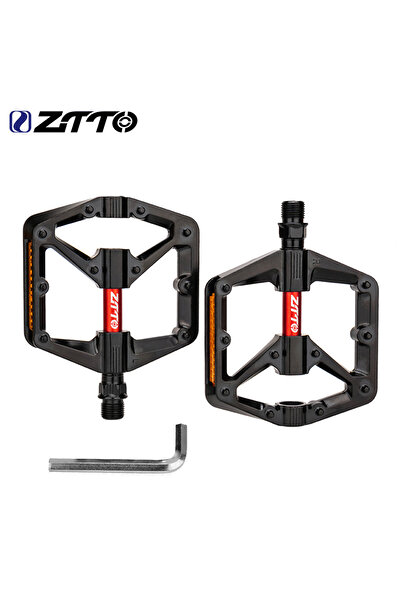 ZTTO دواسات دراجة جبلية سوداء B572، مزودة بجلبة DU ومحامل، دواسات مسطحة من سب...