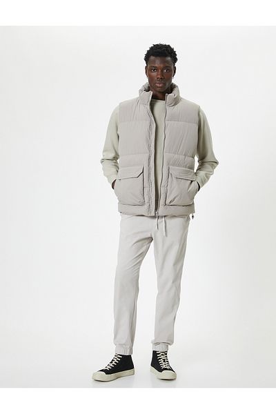 Koton Cotton Jogger Pants - Waist Lace-up and Pocket Detail