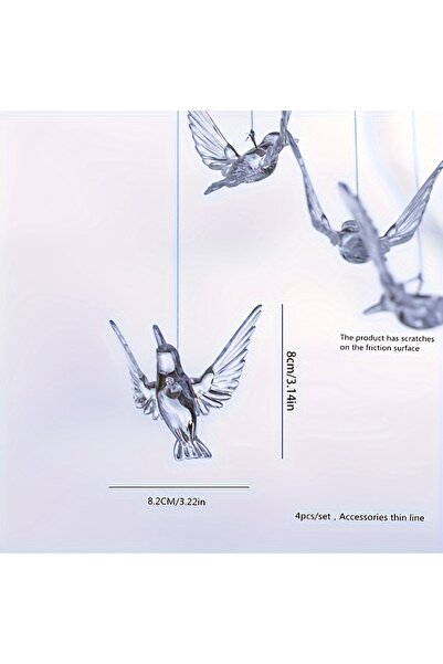 Choice Bird Pendant 4 pieces, exquisite bird shaped ceiling decorations, bird...
