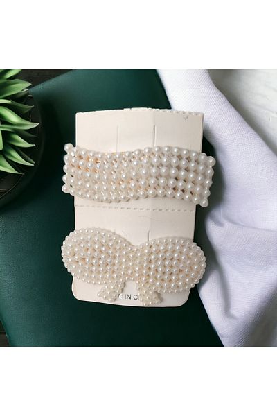 feyza collection 1 ζευγάρι πρακτική πόρπη με πέρλες
