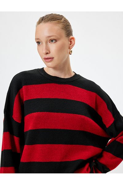 Koton Long Sleeve Crew Neck Oversize Knitwear Sweater