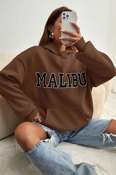 Moda Glo Унисекс суитшърт с принт Malibu