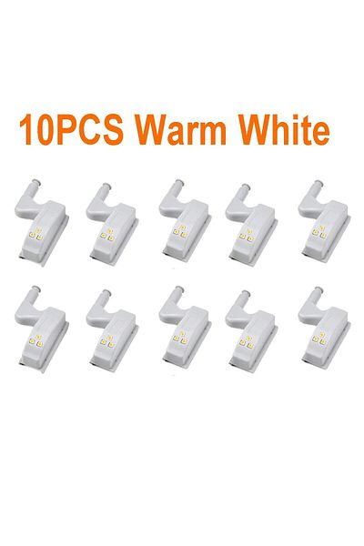 Choice 10pcs A Pack Warm White 10pcs Best Under Cabinet Light Door Turn On Inner Hinge Lamp Led Sensor Ligh