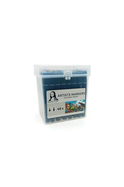Südor Sudor Mona Lisa Tm1-48 Touchblack 48 Color Pvc Box - Double Ended Marker