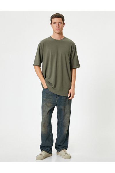 Koton Κοντό μανίκι Basic Oversize T-Shirt Crew Neck