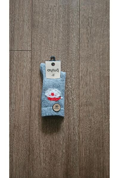 Aytuğ AYTUĞ WINTER GROUP 2 PAIRS LAMBSWOOL ( Gray ) SOCKET SOCKS - 49005