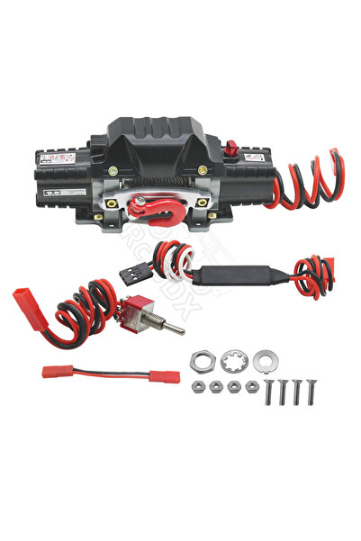 Choice A RC Metal Automatic Double Motor Simulated Winch For 1/10 RC Crawler Car Axial SCX10 TRX4 D110 Tam.