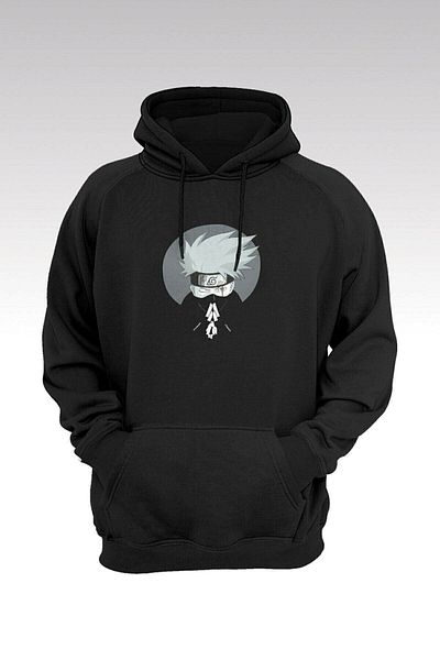 Moda Glo Hanorac Naruto cu glugă neagră cu glugă neagră