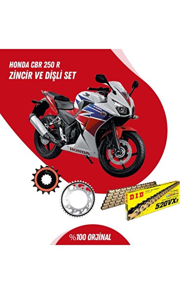 D.I.D HONDA CBR 250 R 11-13 DID VX3 GOLD ZİNCİR DİŞLİ SET DIDKMP007
