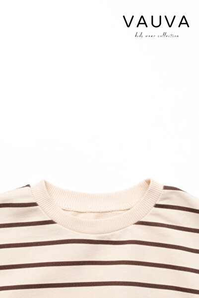 Vauva Çocuk Takım Kız Erkek Bebek Çocuk Uzun Kollu Çizgili Mevsimlik Takım