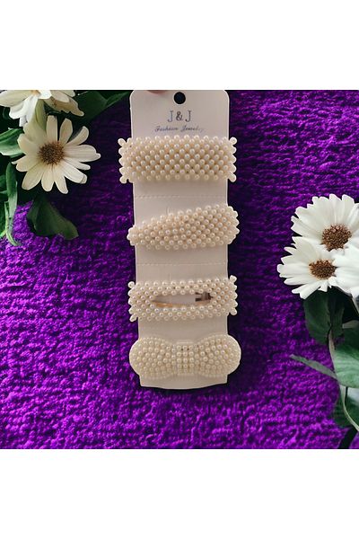 feyza collection 4-Piece Pearl Snap Buckle