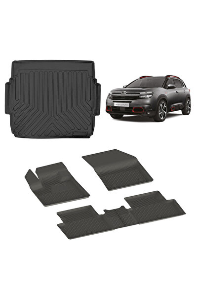 Sahler Citroen C5 Aircross 2019+ 4.5D Paspas ve 3D Rizline Bagaj Havuzu