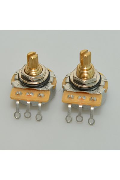 waaah A250k 15mm X 1pcs 1 Pcs Brass Split Shaft Potentiometer 450g 250k/500k Pots For Electric Guitar And
