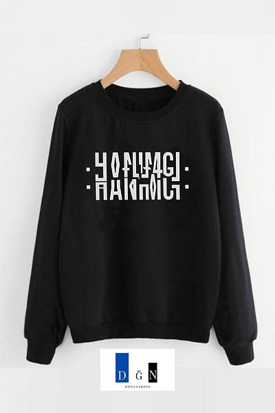 Moda Glo Ανδρικό φούτερ με λαιμόκοψη σε μαύρο Oversize Hanımcı