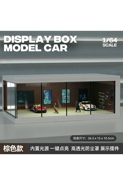 Choice 3 1/64 Car Showroom Dioramas Miniature Scene Layout Transparent Parking Lot Dust Cover Storage Boxe.