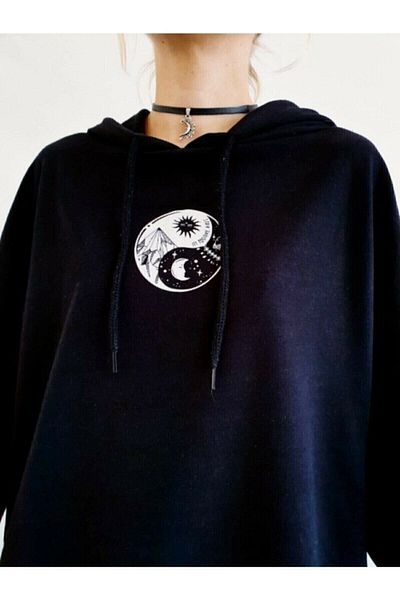 Moda Glo Hanorac Blackjackgiyim Yingyang