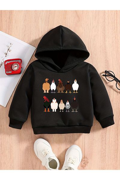 Moda Glo Unisex Kids Rooster Printed Sweatshirt